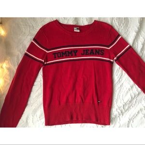 Red | Tommy Jean Sweater | Hilfiger | Long Sleeve